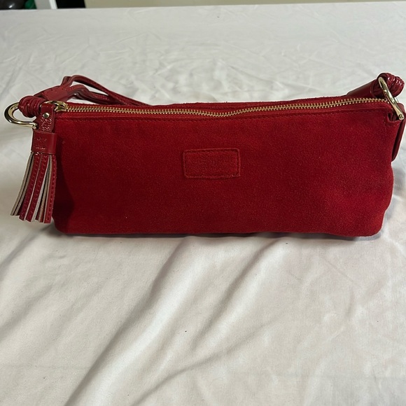 kate spade Handbags - Kate Spade Red Suede Baguette Bag
